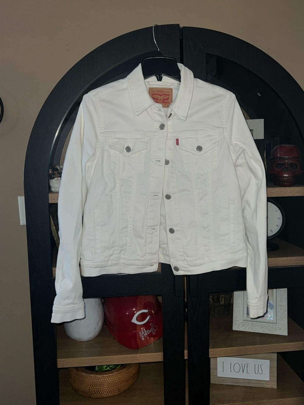 Levi's Off-White Denim Trucker Jacket EUC L